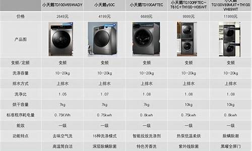 小天鹅洗衣机全部型号_小天鹅洗衣机型号排行